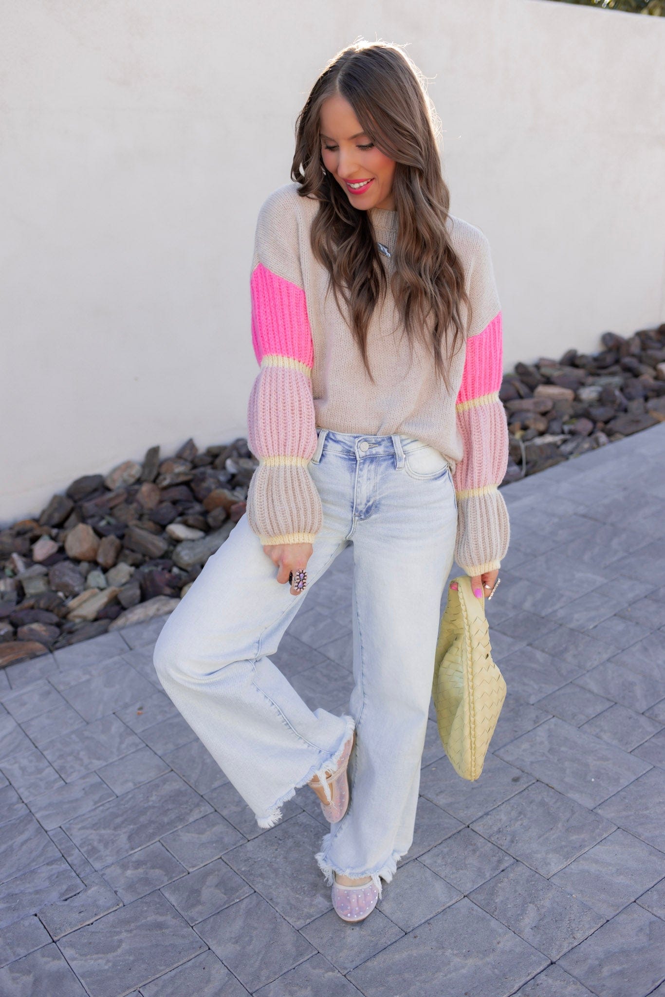 Cozy Kandy Stripe Sleeve Sweater