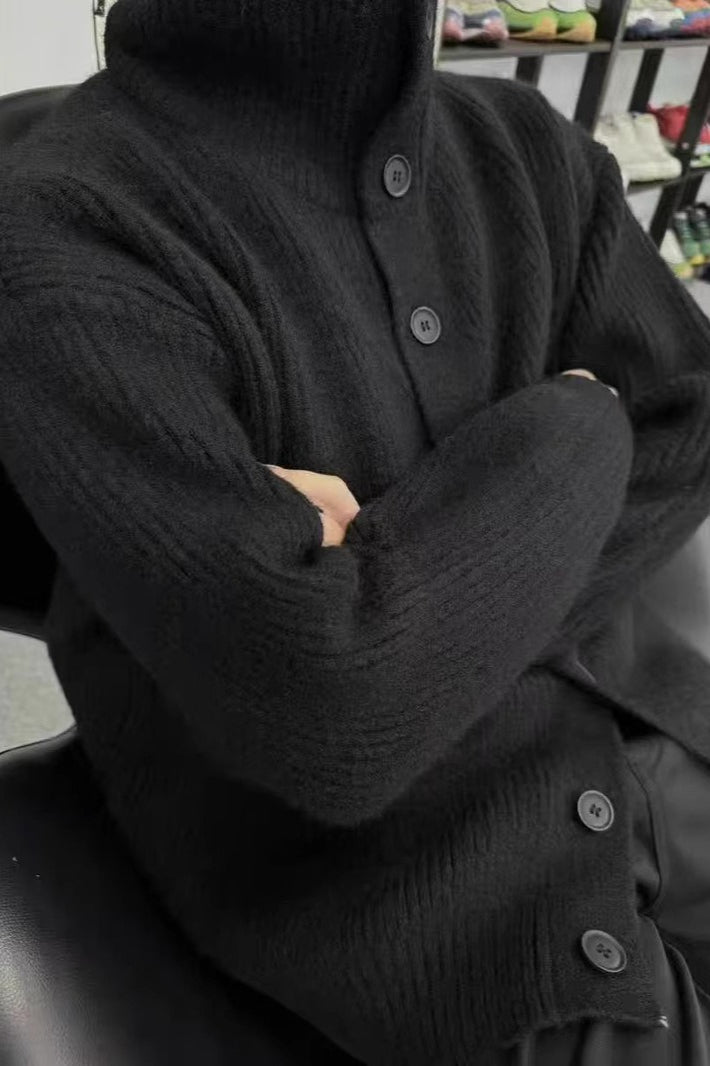 Oversized Turtleneck Cardigan